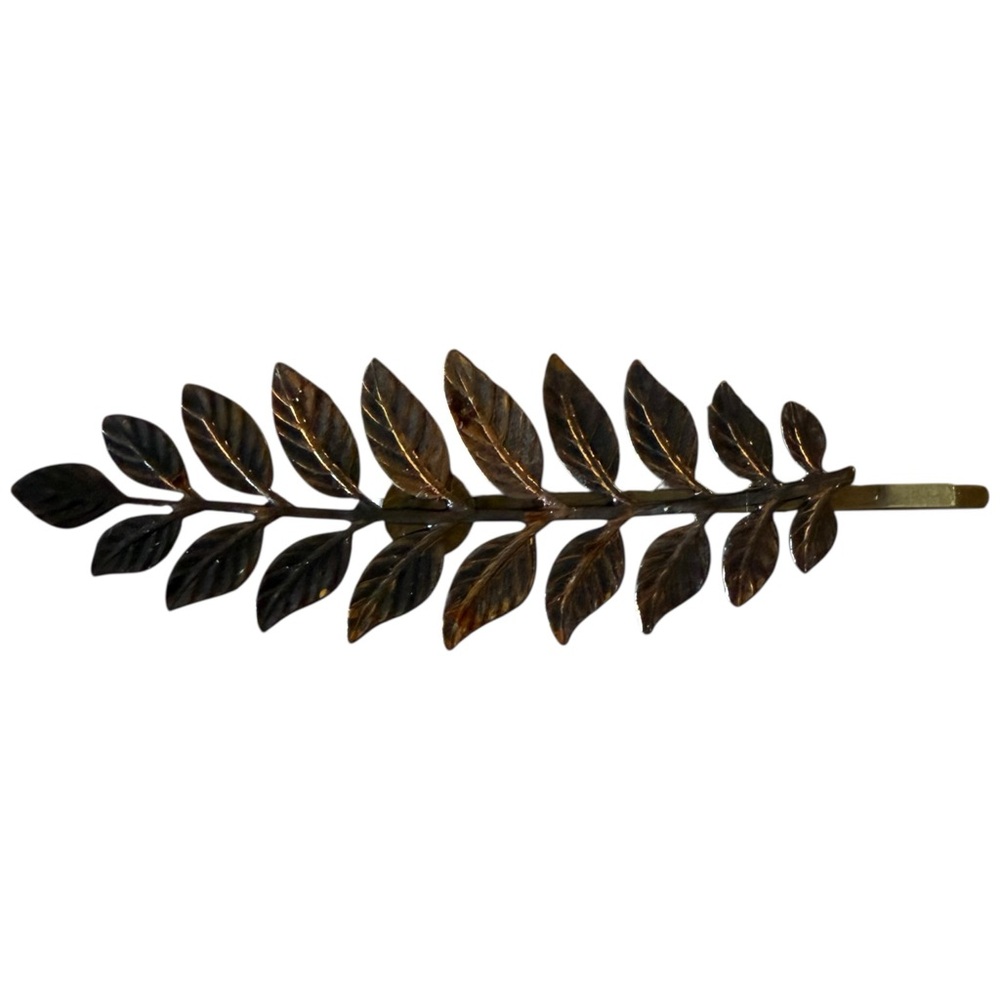 Brown Leaf Hairpin Hair Accessory Bohemian Clip - Picture 5 of 5